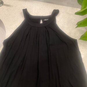 Black sleeveless top